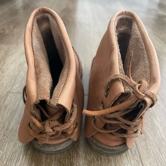 EL VAQUERO 80s Original Apache Tan Leather Boots Sz 37 - Picture 3 of 5